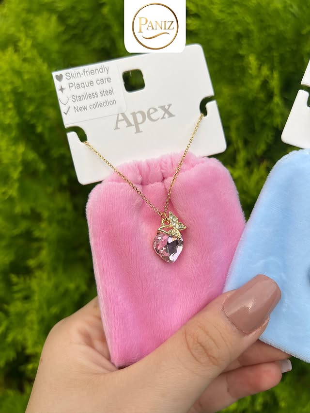 گردنبند مدل قلب و پروانه